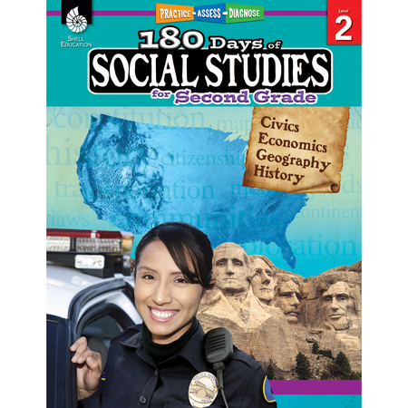 SHELL EDUCATION 180 Days of Social Studies for Second Grade 51394